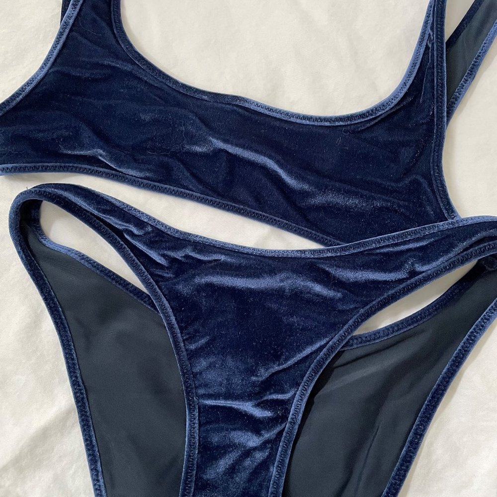 Triangl Velvet Bikini Size S